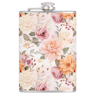 Eine Herbstblumenserie - Design 2 Flachmann