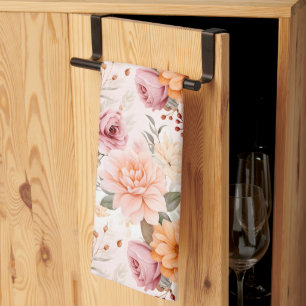Eine Herbstblumenserie - Design 2 Geschirrtuch