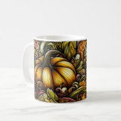 Eine herbstliche Doodle mit kompliziertem Muster Kaffeetasse (Vorderseite Links)