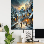 Eine herrliche Winterlandschaft Poster (Heimbüro)