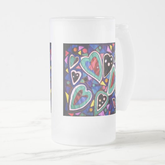 Eine Herzensammlung Mattglas Bierglas (VorderseiteRechts)