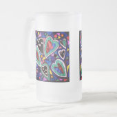 Eine Herzensammlung Mattglas Bierglas (Vorderseite Links)