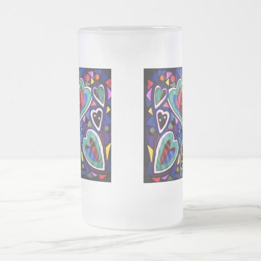 Eine Herzensammlung Mattglas Bierglas (Mittel)