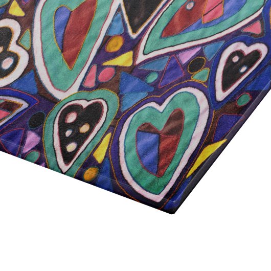 Eine Herzensammlung Schneidebrett (Ecke)