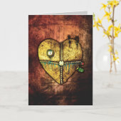 Eine herzerbrochene gotische Grußkarte Karte (Gelbe Blume)