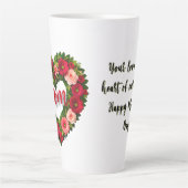 Eine herzförmige Mama von Blume Latte Tasse (Vorderseite)