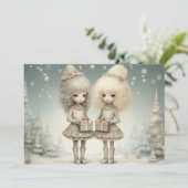 Eine herzliche Weihnachtsbotschaft Feiertagskarte (Stehend Vorderseite)