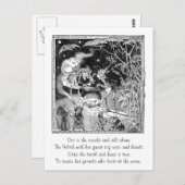 Eine Hexe bricht für Waldfreunde Postkarte (Vorne/Hinten)