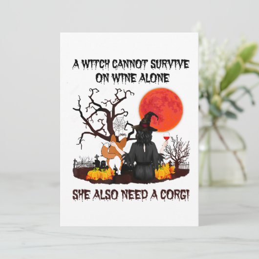 Eine Hexe kann nicht allein auf Wein überleben, si (Stehend Vorderseite)
