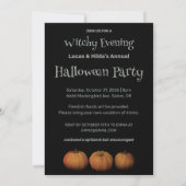 Eine Hexe und ihr Cat-Halloween-Party Einladung (Rückseite)