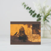 Eine Hexe und ihr raven vertraut, Postkarte (Stehend Vorderseite)