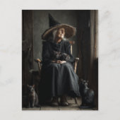 Eine Hexe und ihre Katzen Postkarte (Vorderseite)