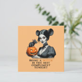 Eine Hexe zu sein ist heute Abend das beste Kompli Einladung (Stehend Vorderseite)