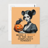 Eine Hexe zu sein ist heute Abend das beste Kompli Postkarte (Vorne/Hinten)