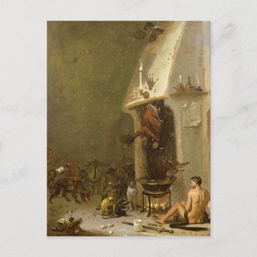 Eine Hexenmeisterin Postkarte (Vorderseite)