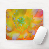 Eine hinterleuchtete, leuchtende Begonia-Blüte Mousepad (Mit Mouse)