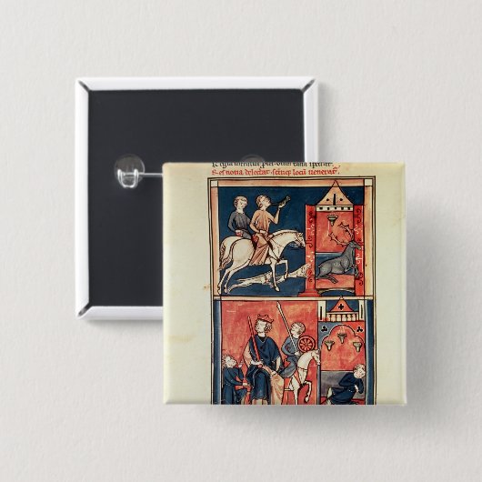 Eine Hirschjagd und ein König Button (Vorne & Hinten)