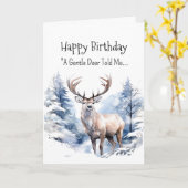 Eine Hirschspersonal Geburtstagskind Karte (Gelbe Blume)