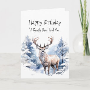 Eine Hirschspersonal Geburtstagskind Karte