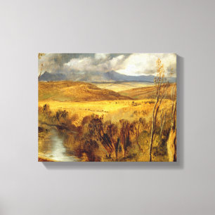 Eine Hochland-Landschaft, c.1825-35 (Öl an Bord) Leinwanddruck