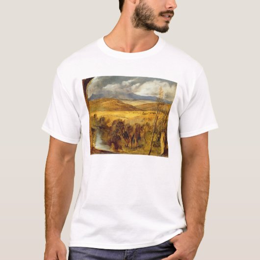 Eine Hochland-Landschaft, c.1825-35 (Öl an Bord) T-Shirt (Vorderseite)
