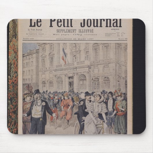 Eine Hochzeit auf einem Fahrrad Mousepad (Vorne)