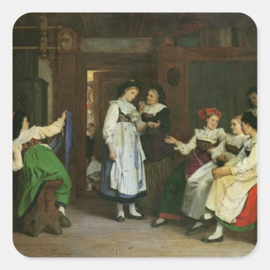 Eine Hochzeit im unteren Elsass Quadratischer Aufkleber (Vorderseite)