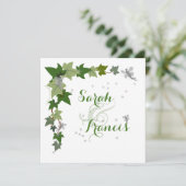 Eine Hochzeit mit Efeu und persönlichen Feen Einladung (Stehend Vorderseite)