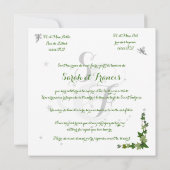 Eine Hochzeit mit Efeu und persönlichen Feen Einladung (Rückseite)