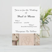 Eine Hochzeit mit Elegant - Moderne Einladung (Stehend Vorderseite)