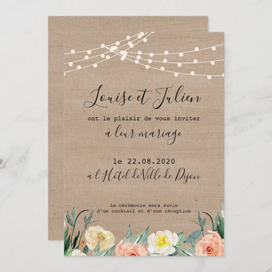 Eine Hochzeit mit Kampfflugzeug Einladung (Vorne/Hinten)