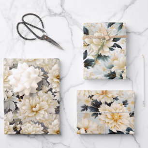 Eine Hochzeitsblumenserie Design 10 Geschenkpapier Set