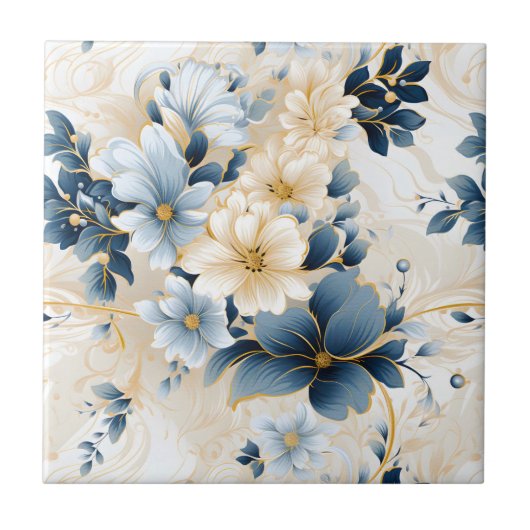 Eine Hochzeitsblumenserie Design 12 Fliese (Vorderseite)