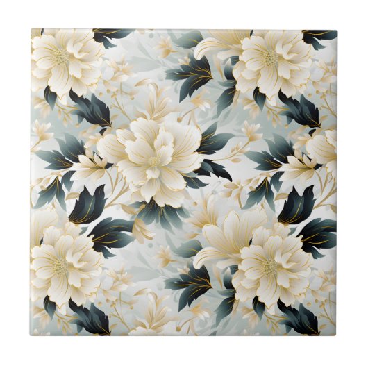 Eine Hochzeitsblumenserie Design 7 Fliese (Vorderseite)