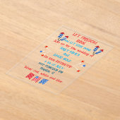 Eine Hochzeitseinladung im 4. Juli in Fahnen Acryleinladungen (Ablage )