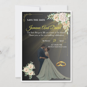 Eine Hochzeitseinladung mit einem einfachen, aber Einladung