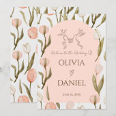 Eine Hochzeitseinladung mit einer träumerischen, r (Vorne/Hinten)