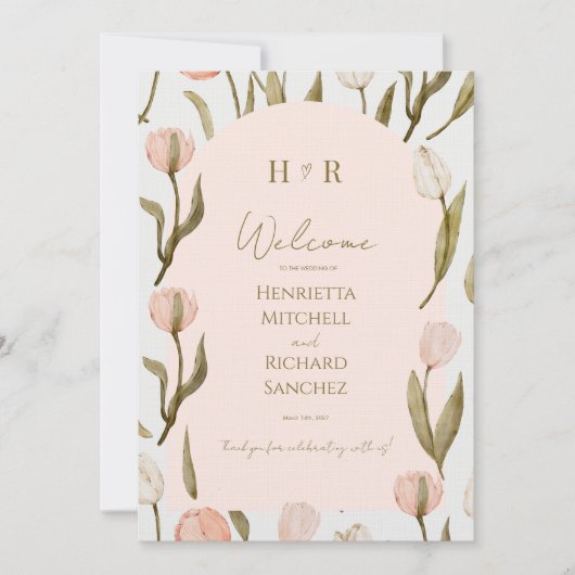 Eine Hochzeitseinladung mit eleganter Note für Sie (Vorderseite)