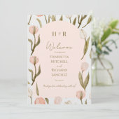 Eine Hochzeitseinladung mit eleganter Note für Sie (Stehend Vorderseite)