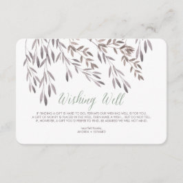Eine Hochzeitskarte für eine Wildblume, die sich e Begleitkarte