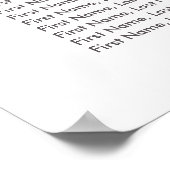 Eine Hochzeitstabelle für Wildblumen Poster (Ecke)