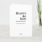 Eine Hochzeitstagkarte mit einer Sondermeldung Karte (Rückseite)