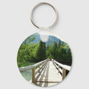Eine Holzbrücke im Grand Teton National Park Schlüsselanhänger