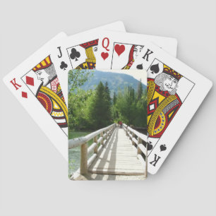 Eine Holzbrücke im Grand Teton Nationalpark Spielkarten