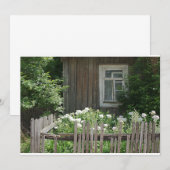 Eine Holzhütte Einladung (Vorne/Hinten)