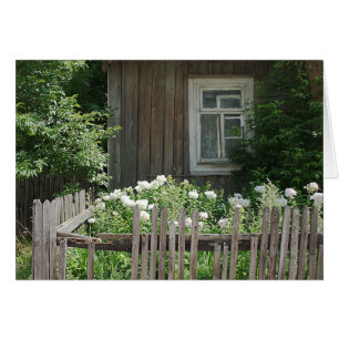 Eine Holzhüttenkarte