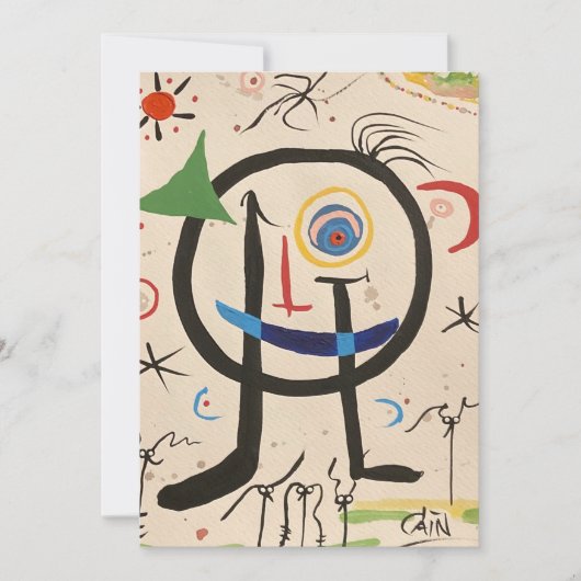Eine Hommage an Miró Dankeskarte (Vorderseite)