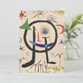 Eine Hommage an Miró Dankeskarte (Stehend Vorderseite)