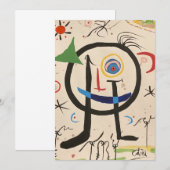 Eine Hommage an Miró Dankeskarte (Vorne/Hinten)