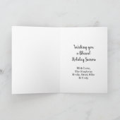 Eine Hübsche Blue Jay auf einer Schneeballweihnach Karte (Innenseite)